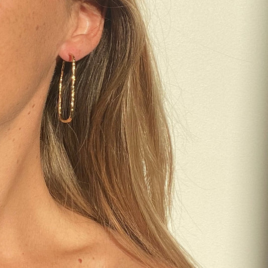 Créoles martelées Delphine dorées