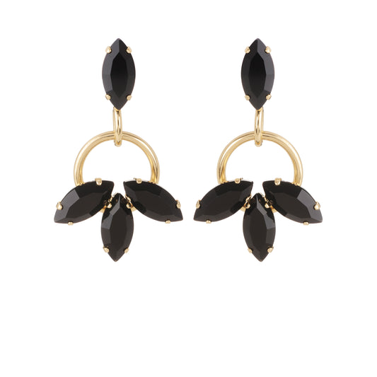 Boucles d'oreilles Tilda maxi noir