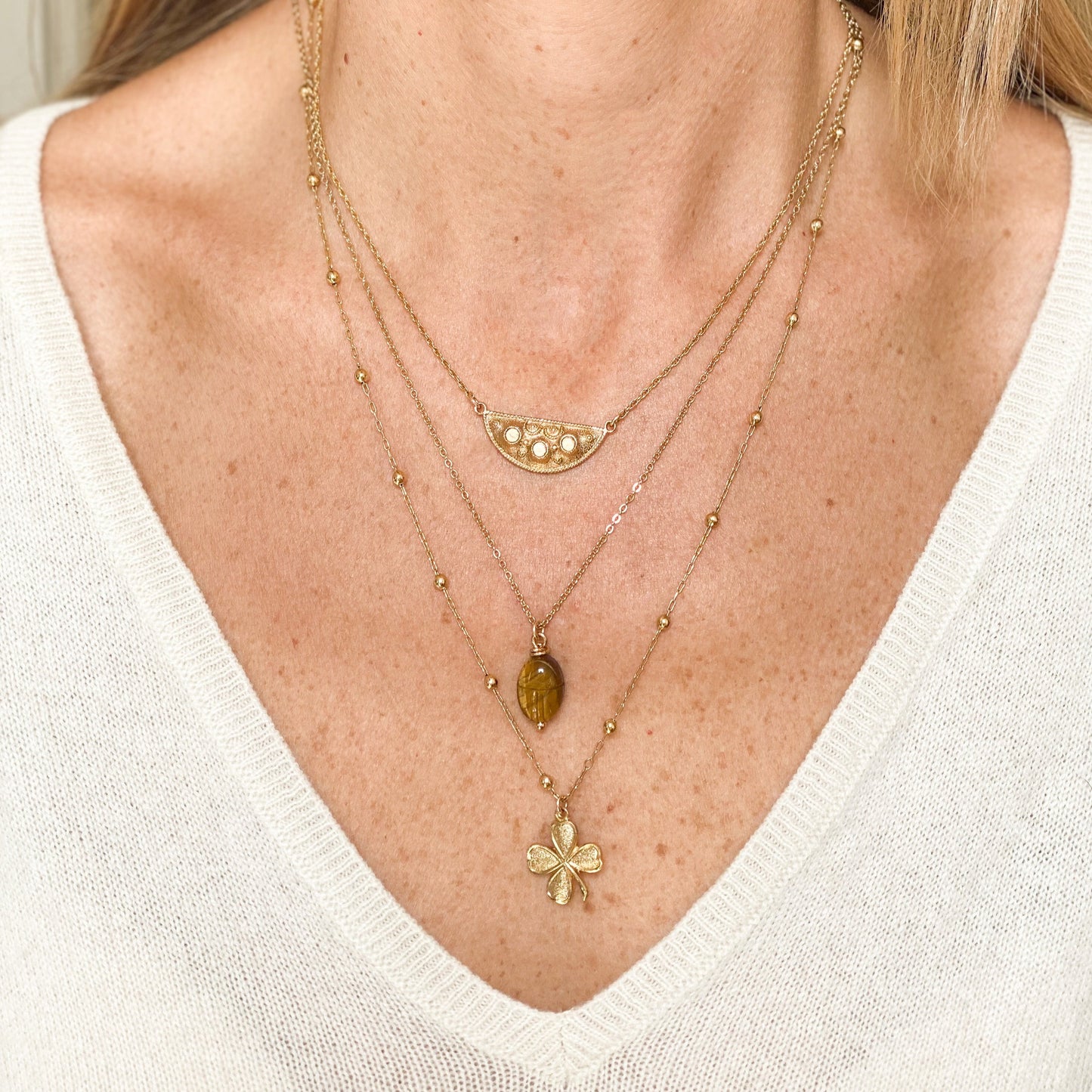 Collier Grigri scarabée cornaline
