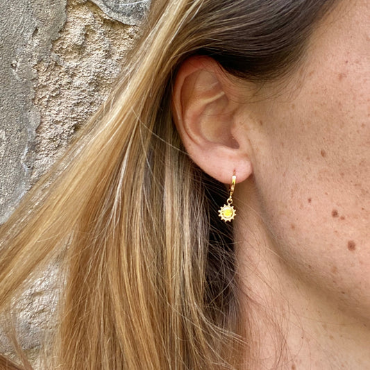 Mini créoles fleurs