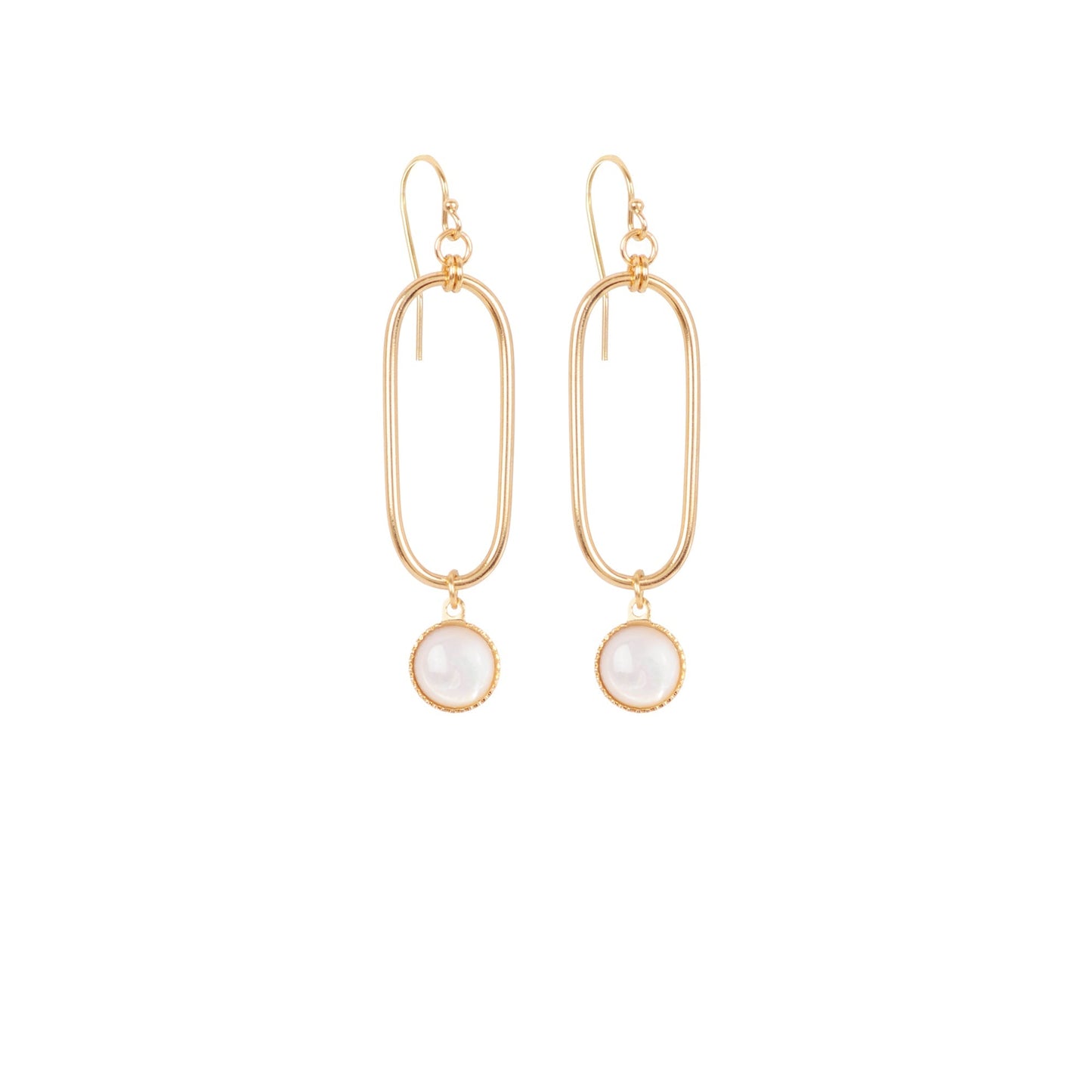 Boucles d'oreilles Emma quartz rose