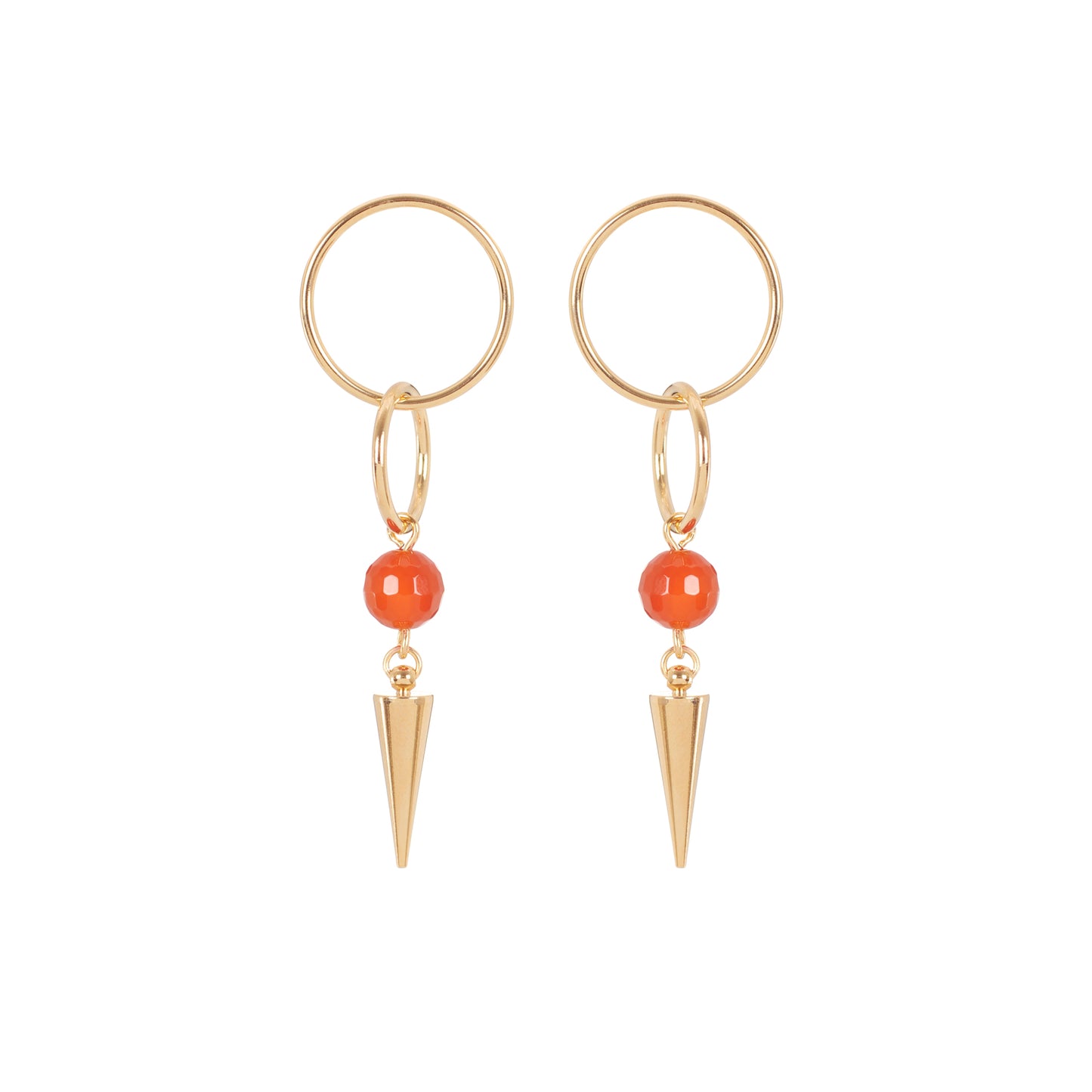 Boucles d'oreilles Sharon agate verte