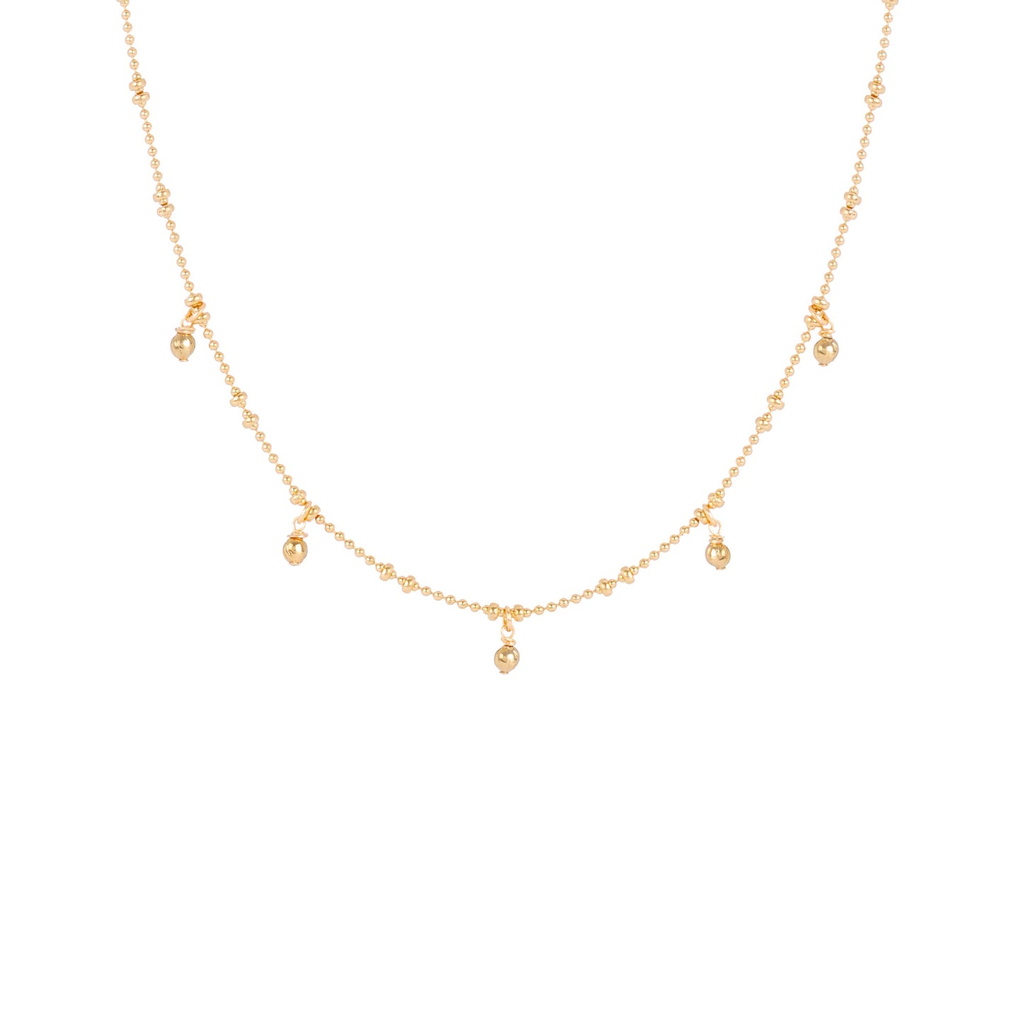 Collier Jasmine à pampilles dorées