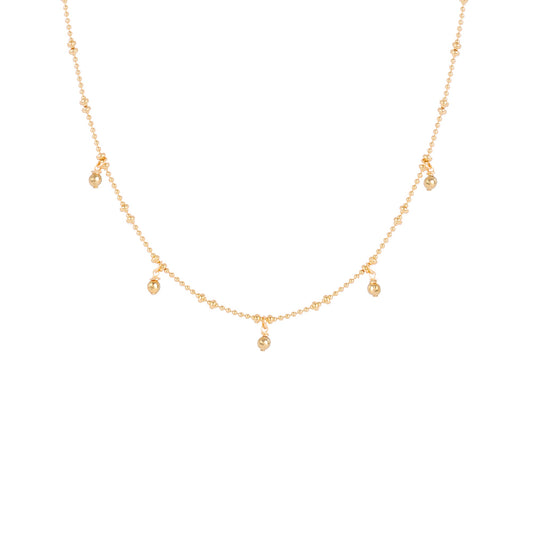 Collier Jasmine à pampilles dorées