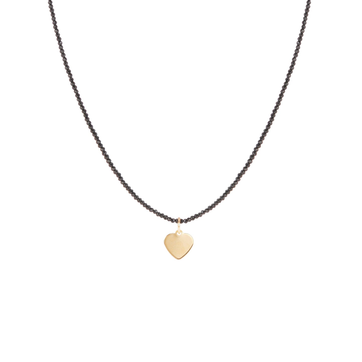 Collier coeur en labradorite blanche