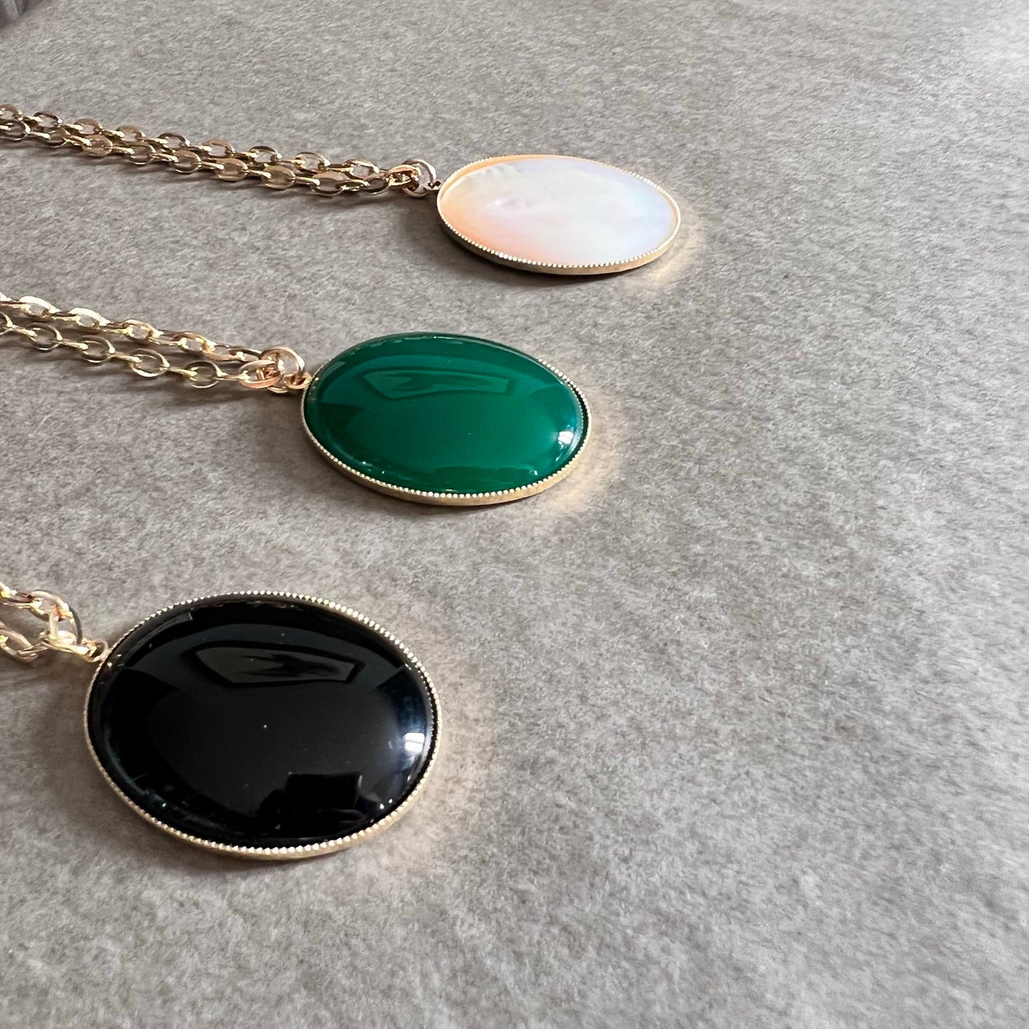 Sautoir Maxi Sophie agate verte