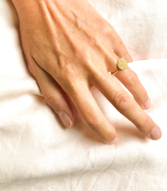 Bague Sun dorée