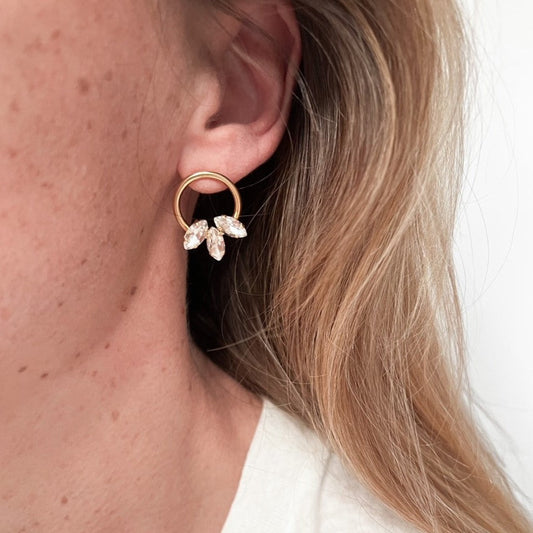 Boucles d'oreilles Tilda cristal noir