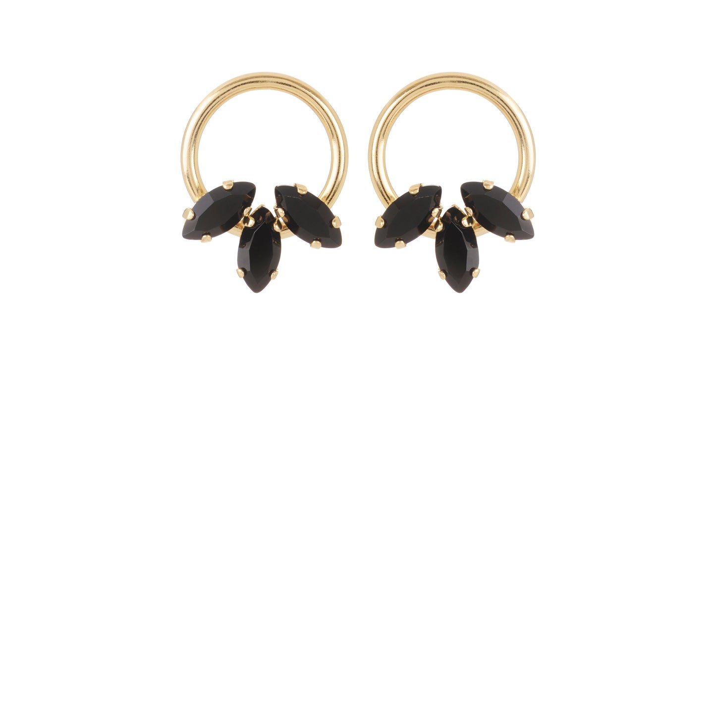 Boucles d'oreilles Tilda cristal noir