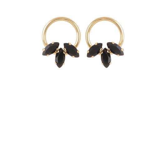 Boucles d'oreilles Tilda cristal noir