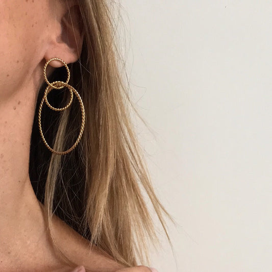 Boucles d'oreilles triple Alexandra