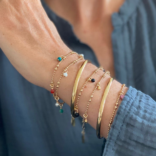 Bracelet Jasmine à pampilles dorées