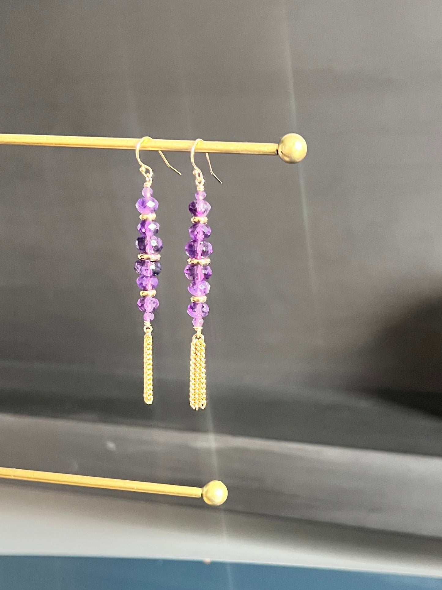 Boucles d'oreilles Tamara en améthyste