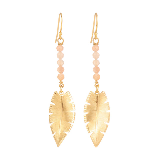 Boucles d'oreilles Arrow pierre de soleil