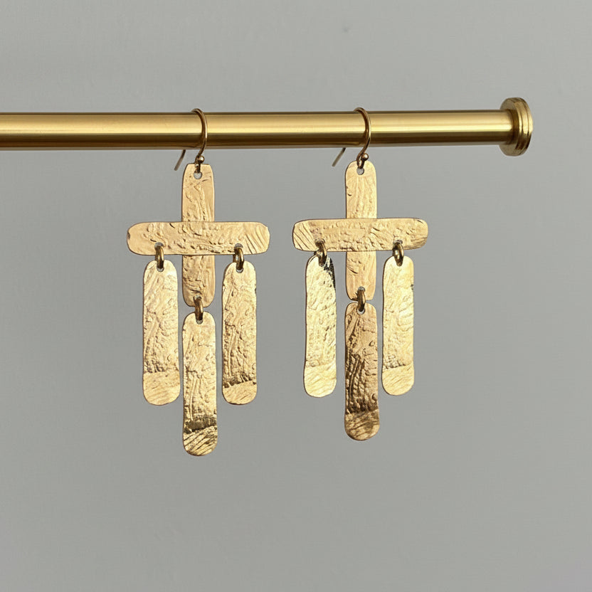 Boucles d'oreilles Esmeralda dorées