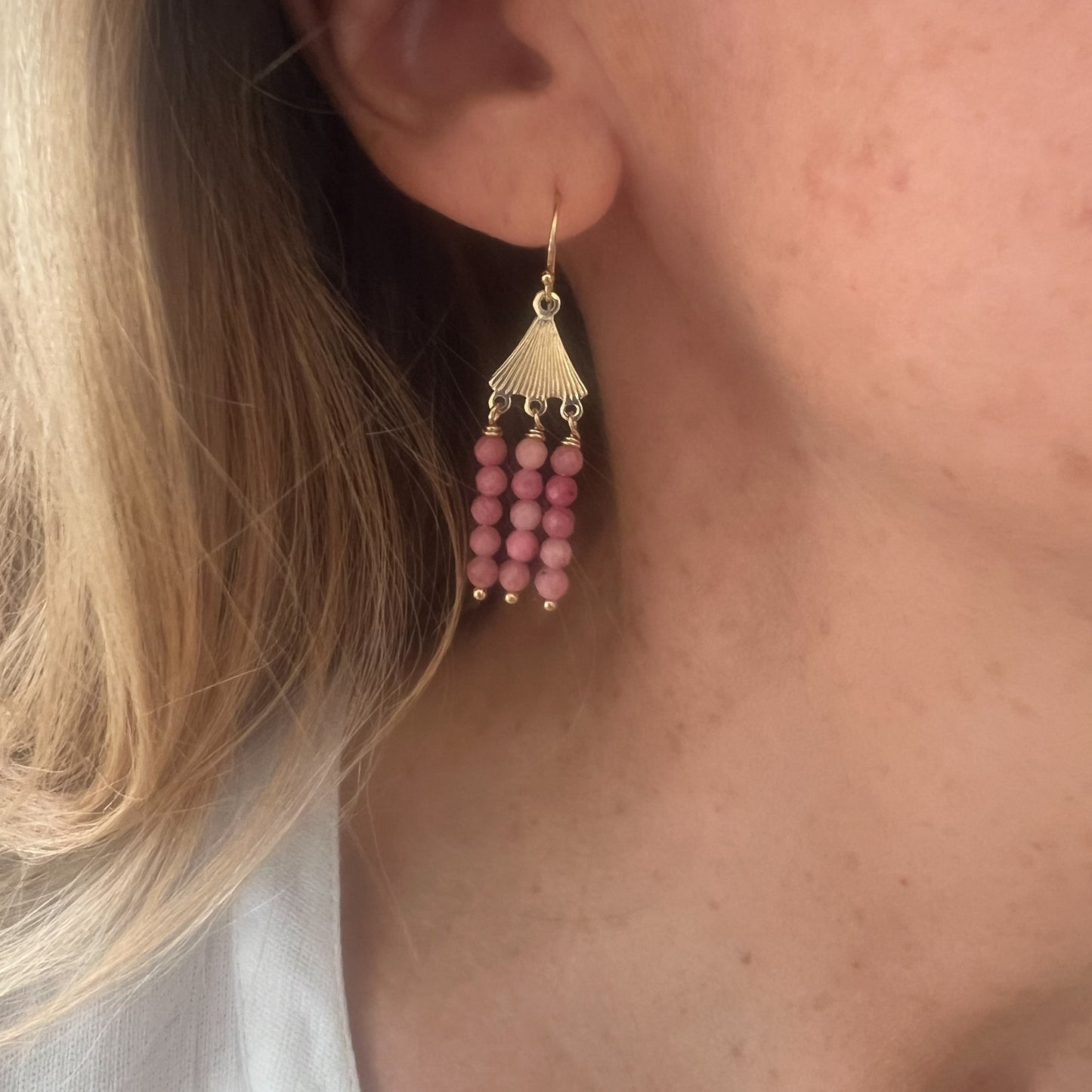 Boucles d'oreilles Théa rhodonite