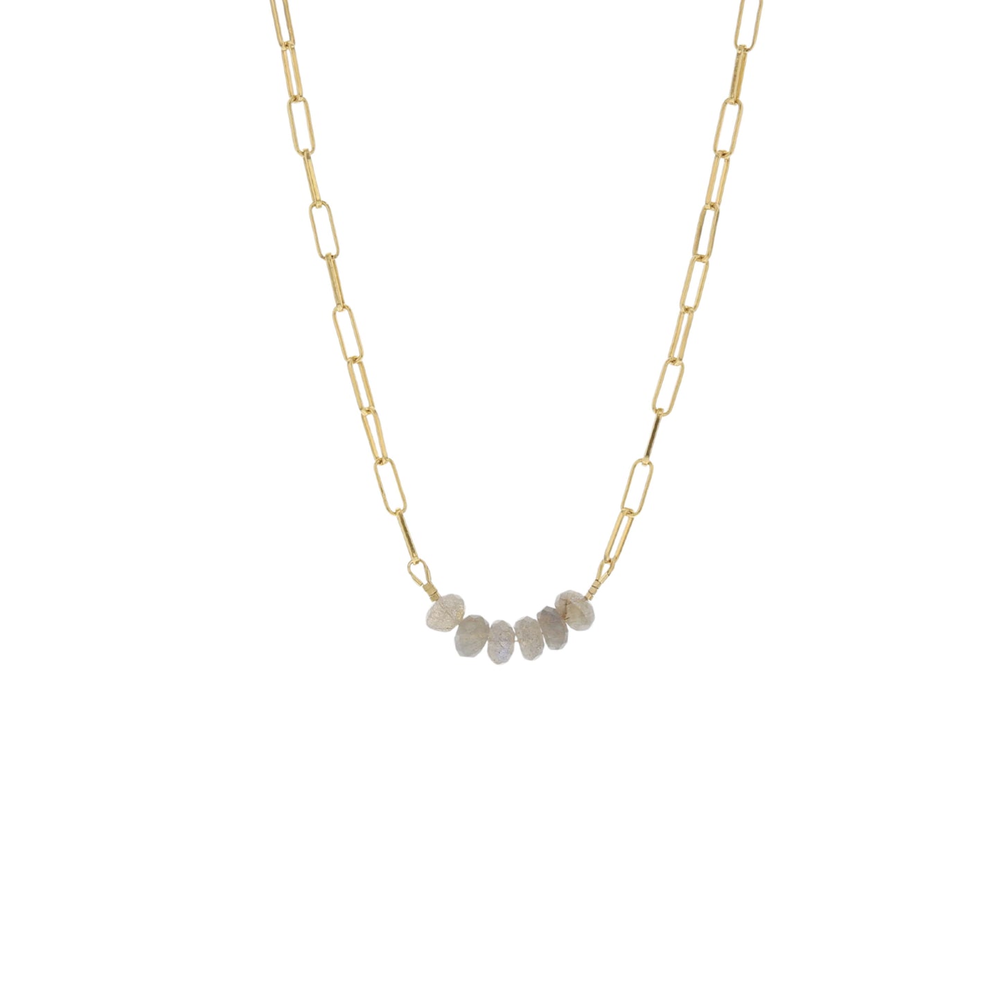Collier Olivia Labradorite gris bleu