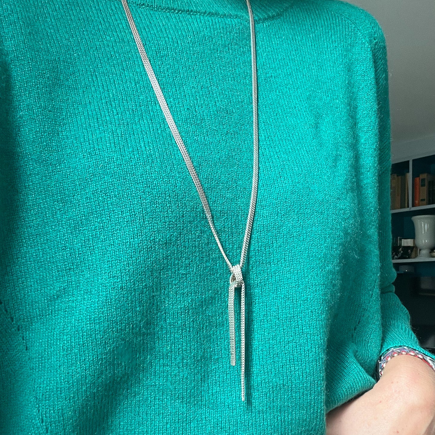 Sautoir Giulia vieil argent