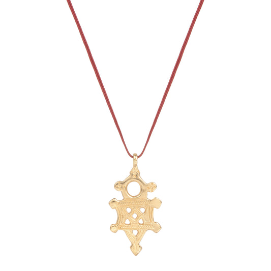 Sautoir YZIA cordon rouge