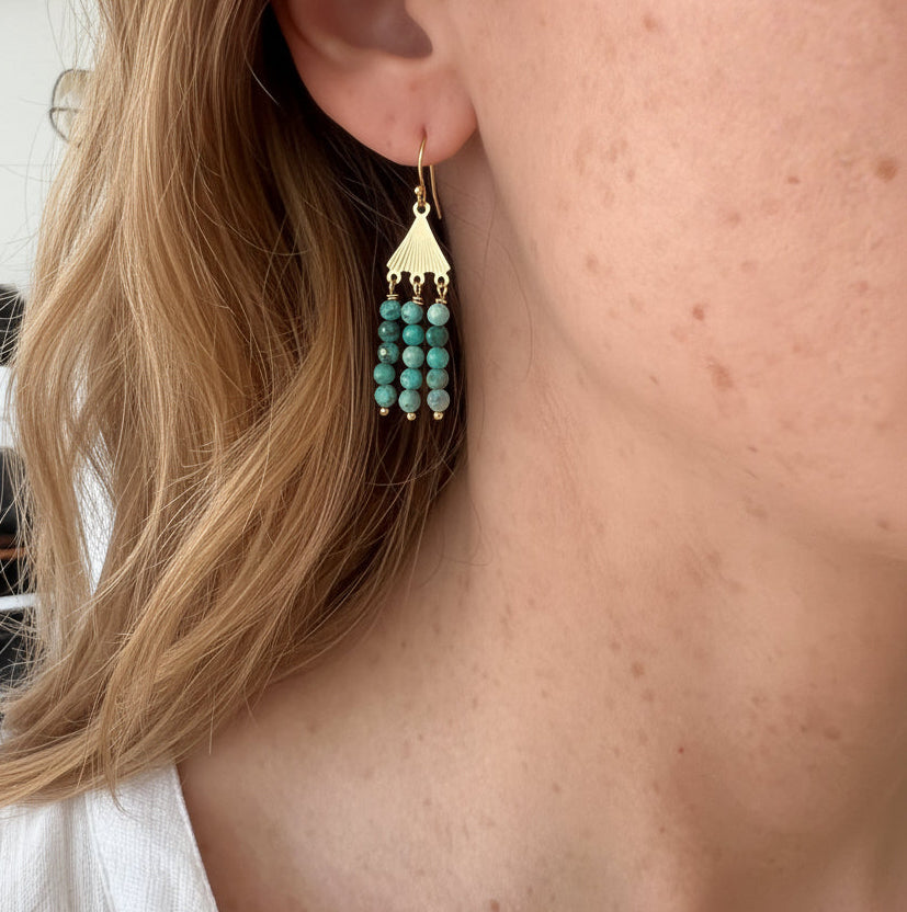 Boucles d'oreilles Théa turquoise